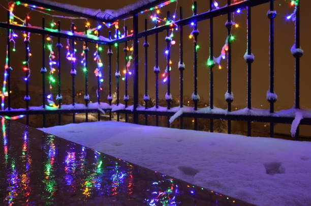istock Christmas lights on a balcony in Italy 1761647510