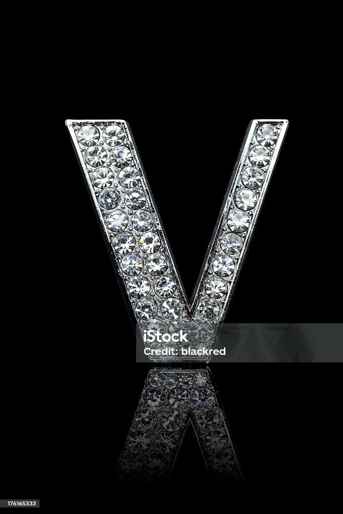 Diamante letras V - Royalty-free Alfabeto Foto de stock