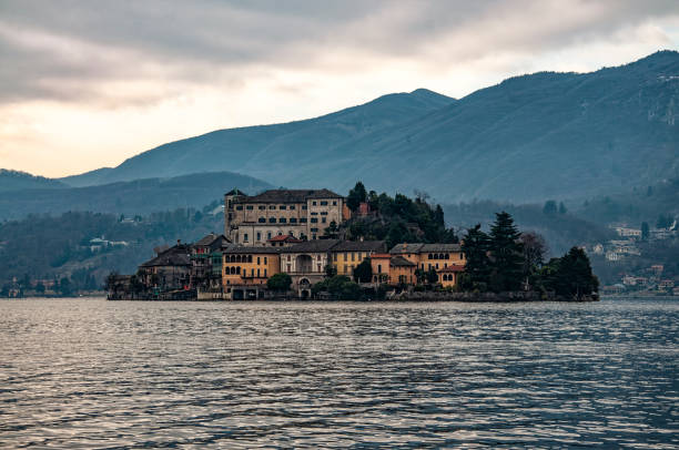istock Sunset on Orta San Giulio Island 1761655125