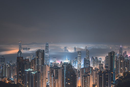 Sea of fog in Hong Kong
