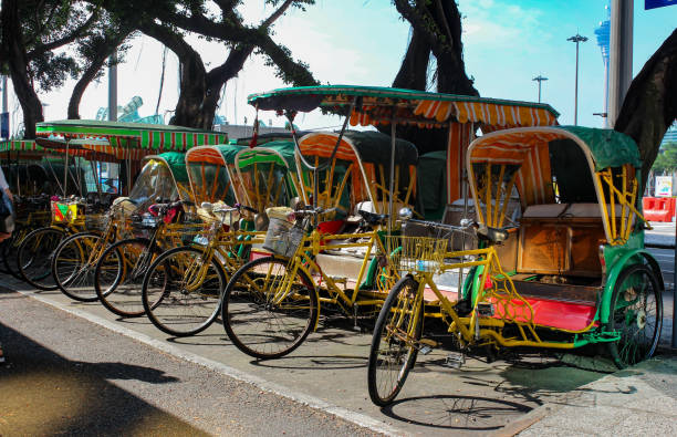 Rickshaw turistic transport in Macau