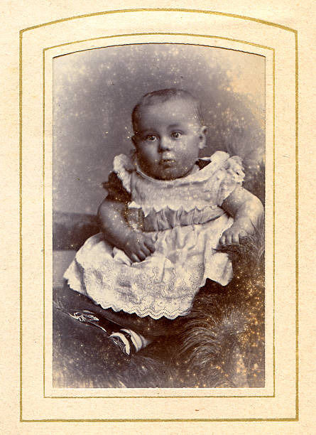 istock Victorian Baby Faded Old Photograph 176166685