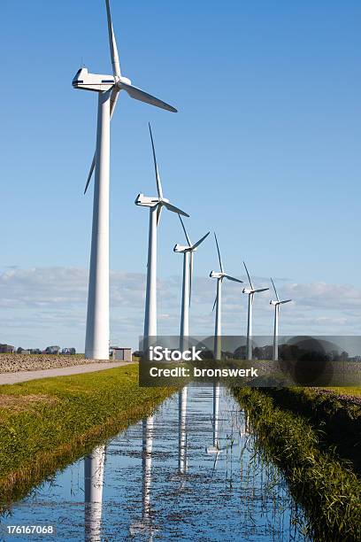 Windmills Alternative Energy Stock Photo - Download Image Now - Agricultural Field, Agriculture, Blue