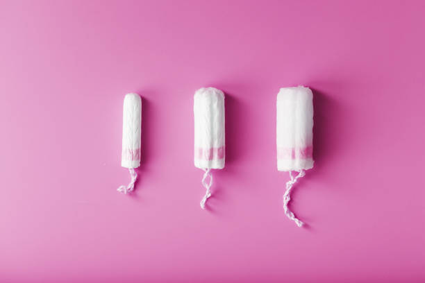 istock Gynecological tampons on a pink background free space 1761671085