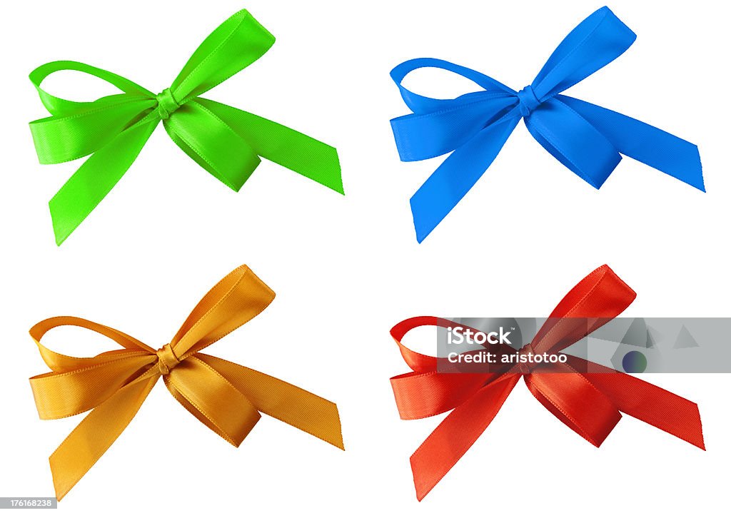 Color Bows de regalos - Foto de stock de Amarillo - Color libre de derechos