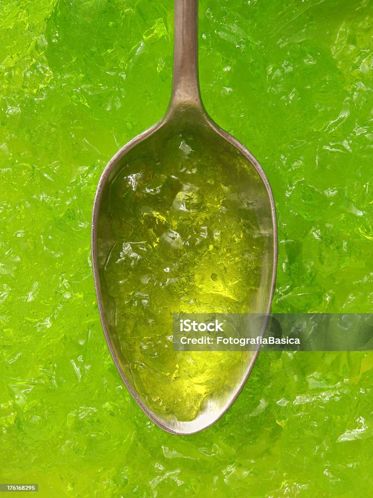 Verde gelatina - Foto de stock de Colher - Faqueiro royalty-free