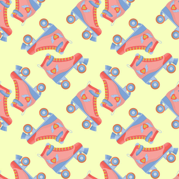 Roller Rink Design Pattern Pinterest 80+ Roller Skating Rink Backgrounds Stock Illustrations, Royalty-Free ...