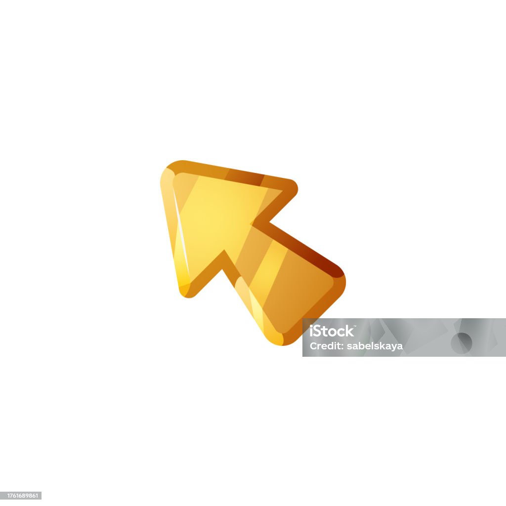 Pointing Button Arrow Pointing Button For Game Or Web Realistic Vector Illustration ...