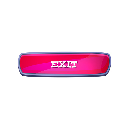 Exit Game Or Website Button Vector Illustration Isolated On White ...