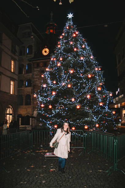 istock Woman in a Christmas tree 1761706848