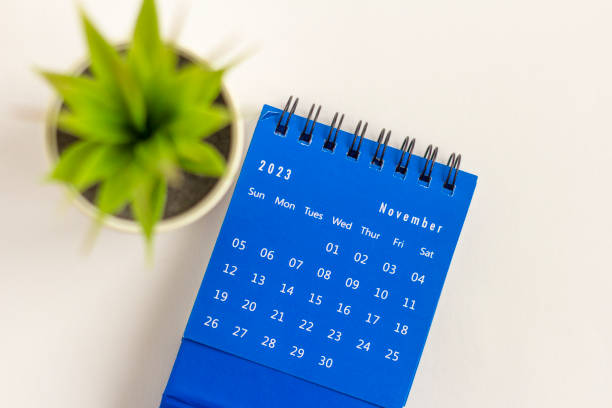istock November monthly desk calendar for 2023 on a white background. 1761706851
