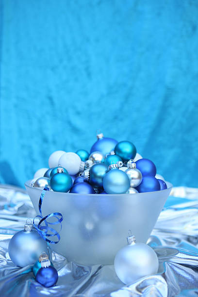 istock Blue Bowl of Christmas Baubles 176172712