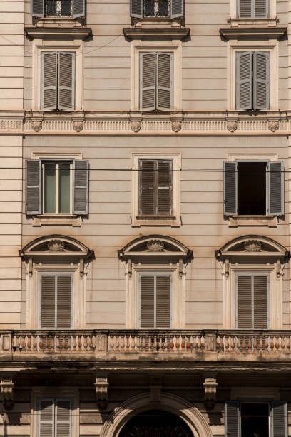istock Front facade of a building in old Rome 1761734661