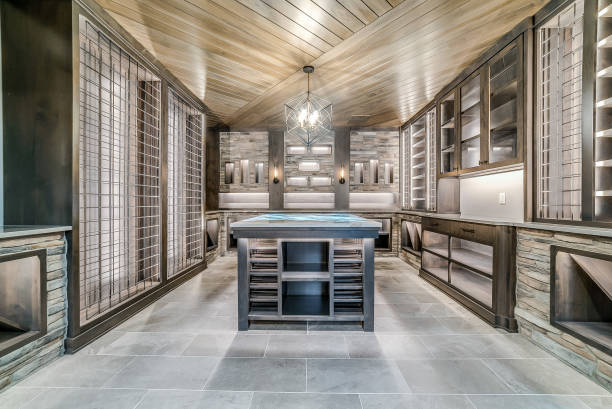 istock Incredible kitchen type island with translucent back lit onyx countertop 1761798671