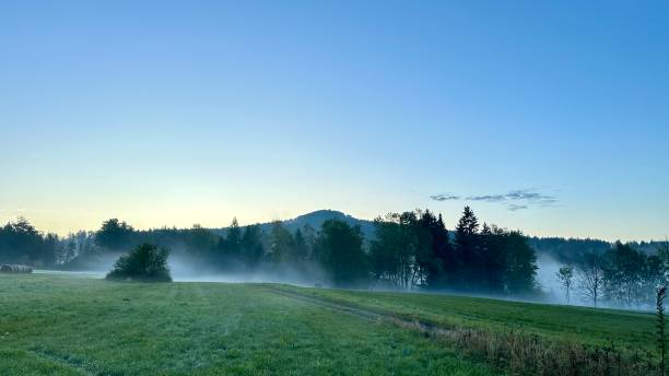 istock Czech mountains in the morning fog 1761814122
