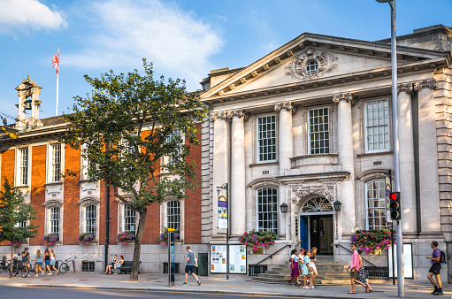 London, UK - 9 September, 2023: Government periodic building in Chelsea, one of the richest areas to live with fancy lifestyle.