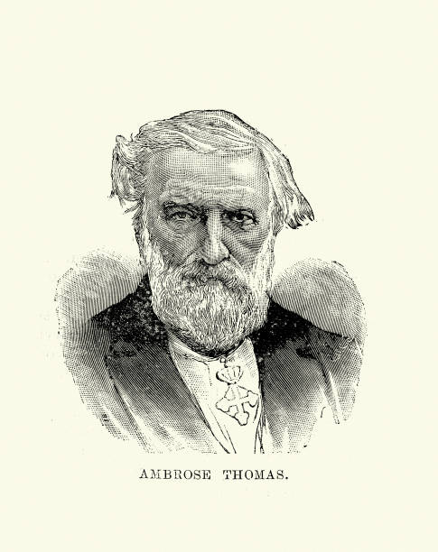 Vintage illustration of Ambroise Thomas a French composer and teacher, best known for his operas Mignon (1866) and Hamlet (1868)., 1890s 19th Century