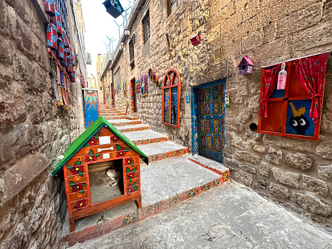 09/30/2023, Mardin,Türkiye, Historical old cobblestone streets of Mardin