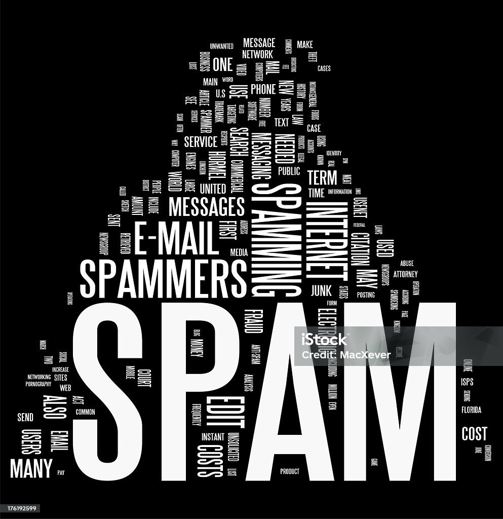 E-Mail Spam tag cloud - Zbiór zdjęć royalty-free (Bezpieczeństwo)