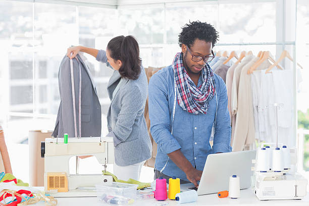 istock Fashion designer working on laptop 176192641