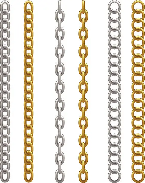 Vector illustration of Chain set