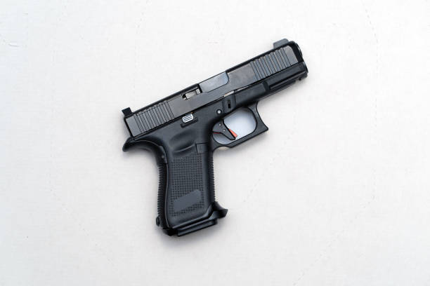 istock Pistol on the white background, side view 1761943195
