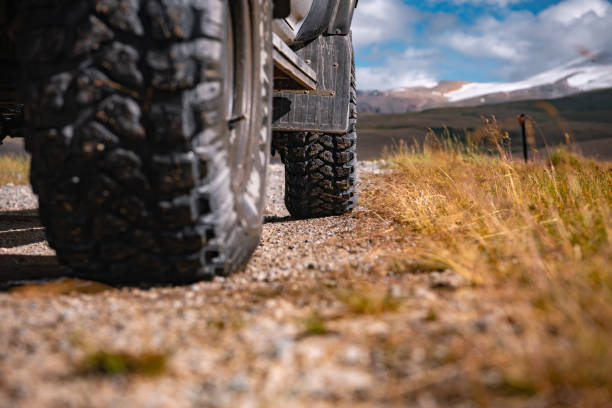 istock 4x4 offroad ready car wheel at mountain road 1761943742