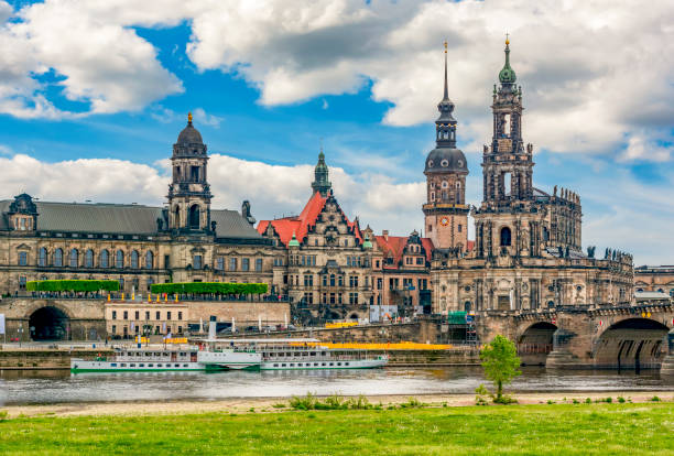 istock Dresden cityscape along Elbe river in spring, Saxony, Germany 1761955432
