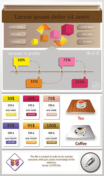 Web-Design-Elemente von 3 – Vektorgrafik