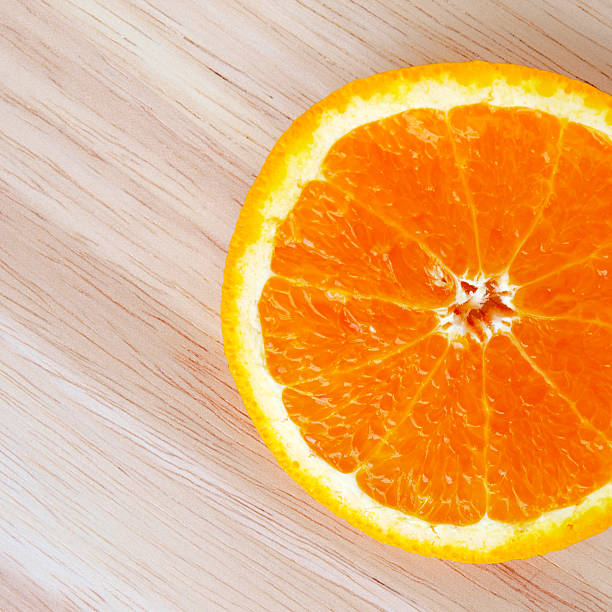 sliced orange stock photo