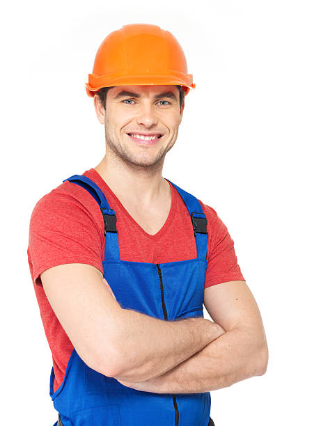 istock portrait of happy worker in uniform 176200636