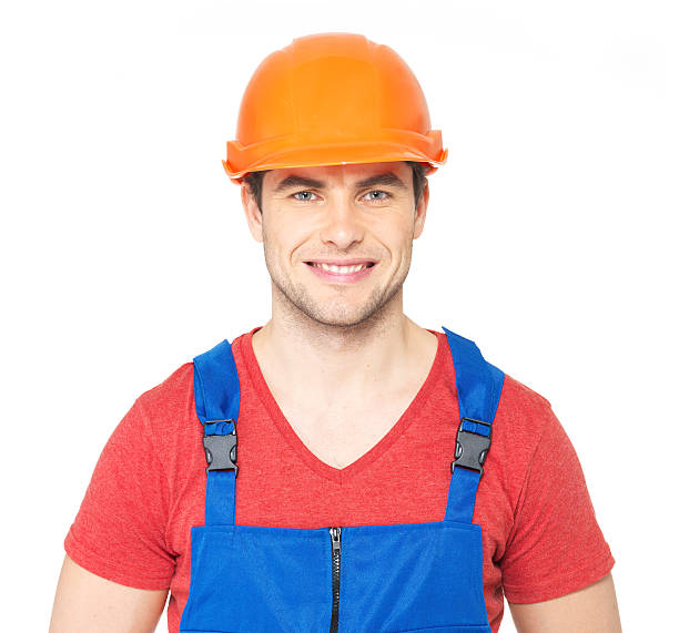 istock portrait of happy worker in uniform 176200649