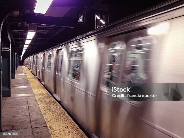 New York Subway Stock Photo - Download Image Now - Blurred Motion, City, Horizontal