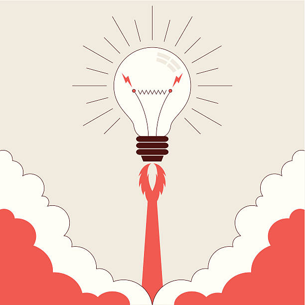 Idea Taking Off vector art illustration