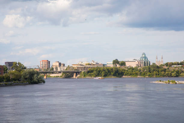 Beautiful view of The Downtown Ottawa Beautiful view of The Downtown Ottawa, Canada ottawa river stock pictures, royalty-free photos & images