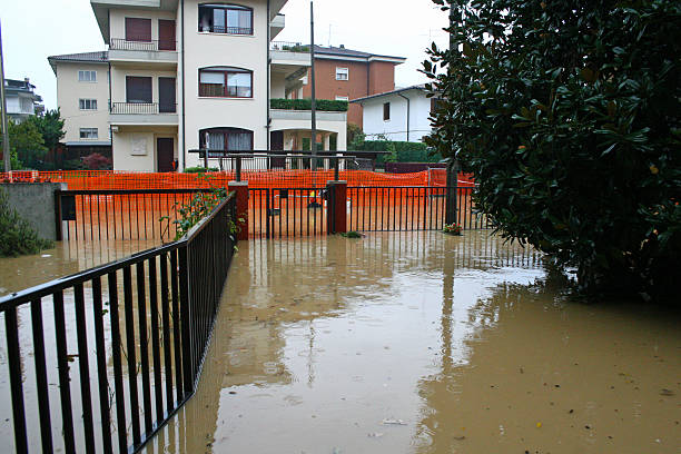 istock Streets and courtyards of the House invaded by mud 176203741