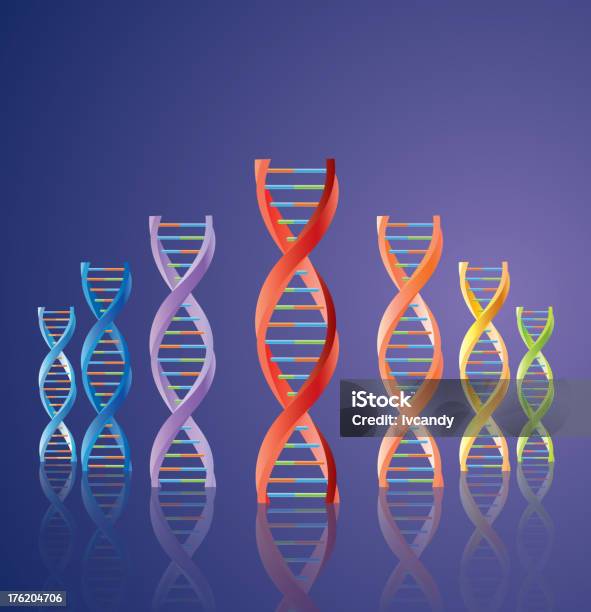 Dna Stock Vektor Art und mehr Bilder von Bauwerk - Bauwerk, Biologie, Blau