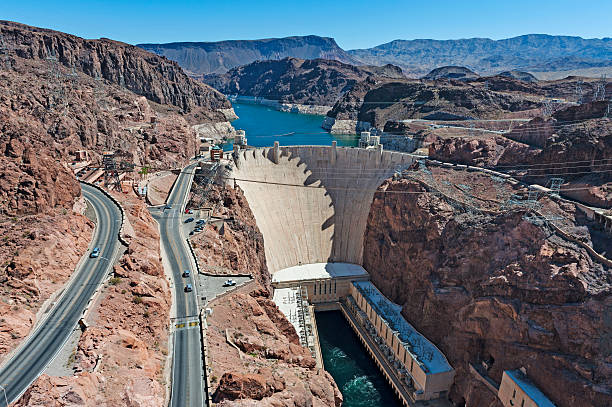 Hoover Dam from Above stock photo