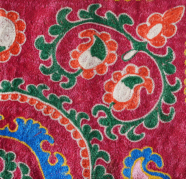 istock Part of traditional uzbek embroidery pattern 176209432