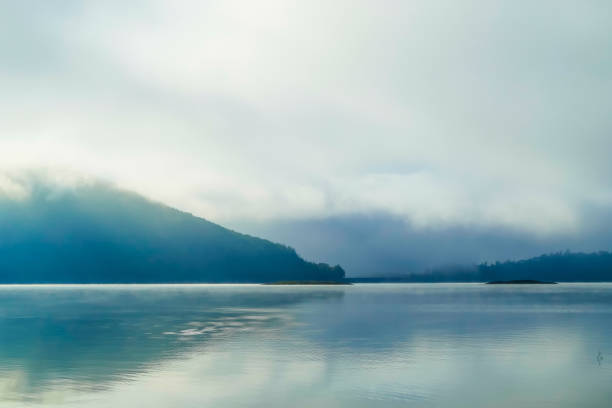 istock Lake Edersee with Reflection in Morning Fog 1762094600