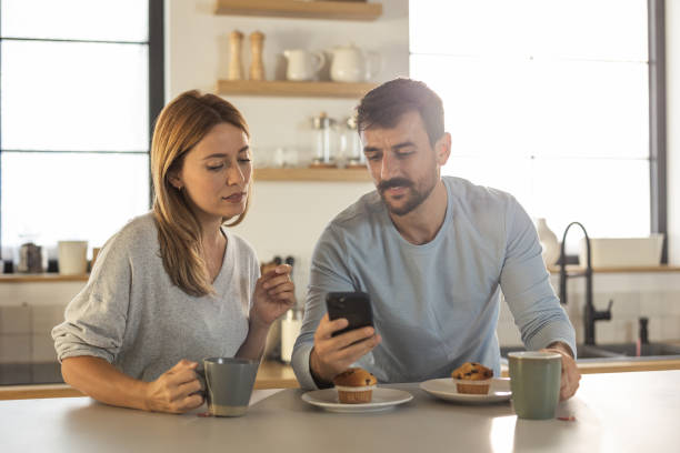 istock Cheerful couple enjoying in morning 1762095679