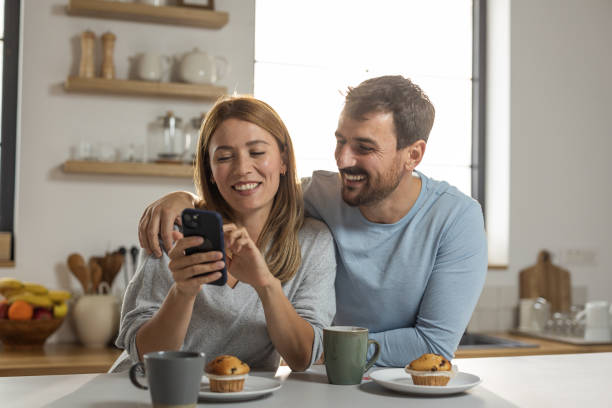 istock Cheerful couple enjoying in morning 1762096191