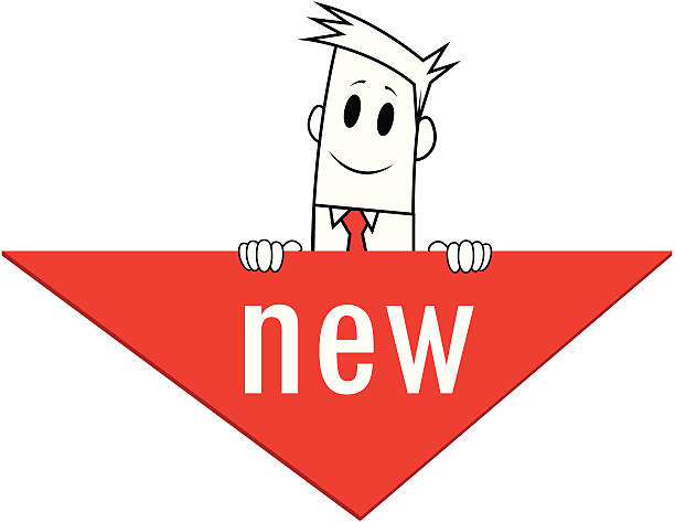 Square Guy-New Sign vector art illustration