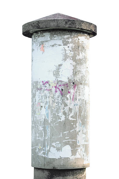 istock Grunge concrete advertising pillar isolated blank empty copy space 176214507