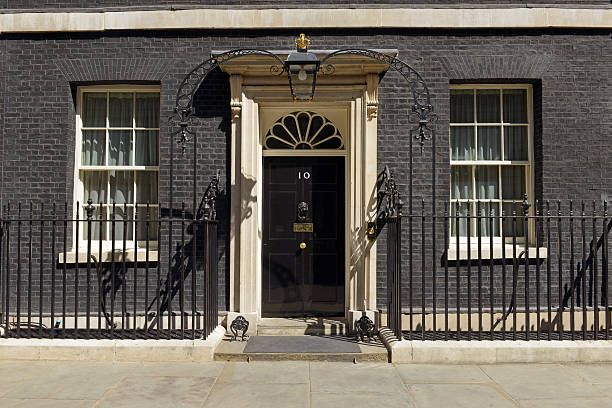 Number 10 Downing Street 10 Downing Street - the official London office of the British Prime Minister politician photos stock pictures, royalty-free photos & images