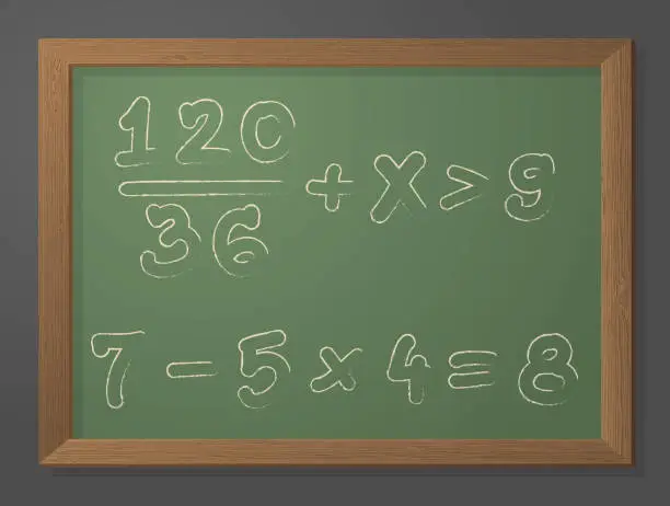 Vector illustration of Blackboard mathematics
