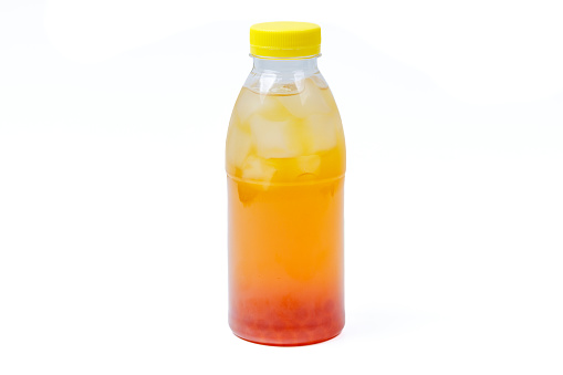 fresh lemonade with pieces of fruit on a white background for food delivery website 8