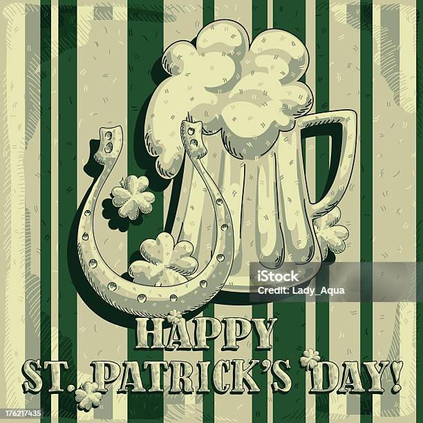 St Patricks Day W Tle - Stockowe grafiki wektorowe i więcej obrazów Bar - Lokal gastronomiczny - Bar - Lokal gastronomiczny, Dzień Św. Patryka, Grafika wektorowa