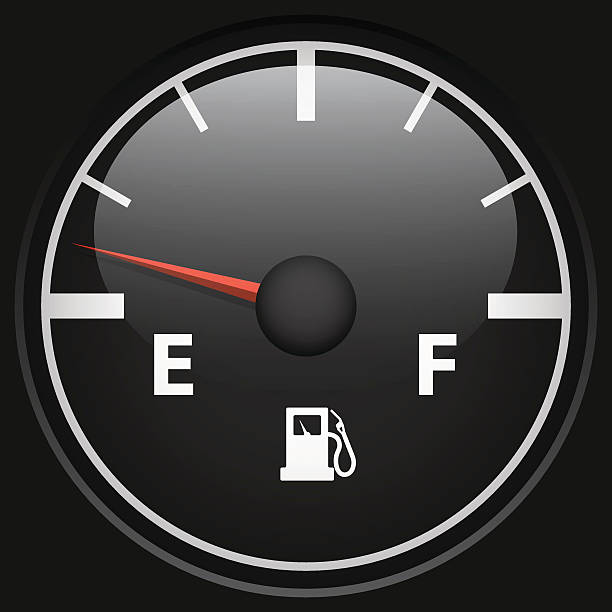 illustrations, cliparts, dessins animés et icônes de noir carburant gage - gas gauge full empty