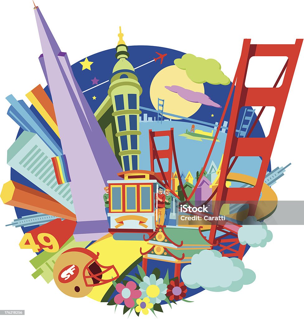 De San Francisco - clipart vectoriel de Tramway libre de droits